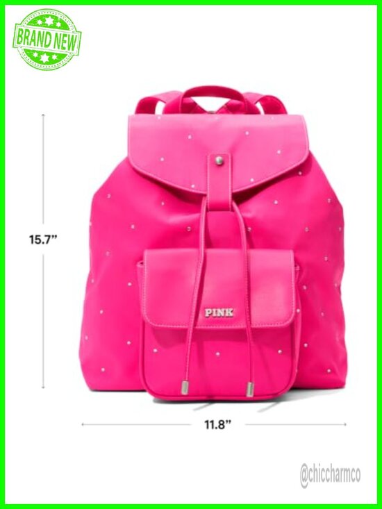 Nylon Fashion Backpack with Drawstring Closure, Adjustable Straps, Flap Pocket main image 5